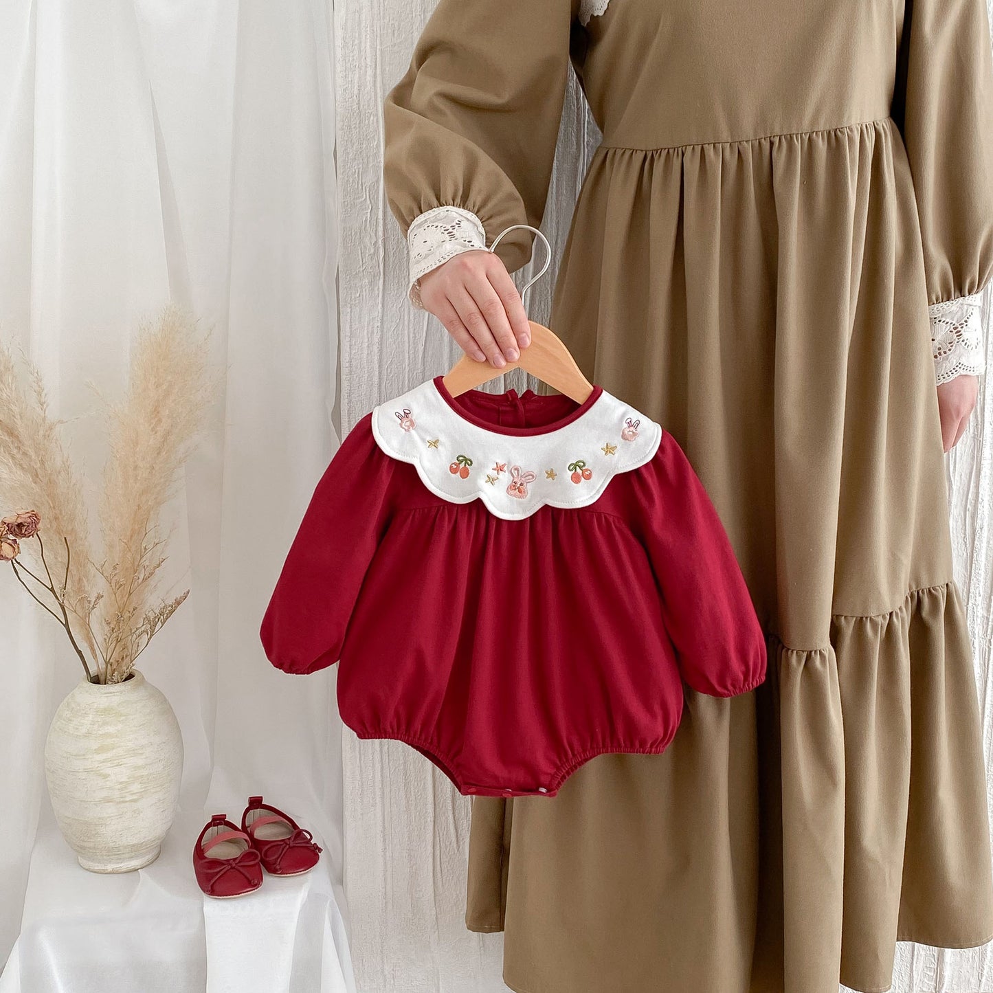 Cotton Summer Baby Girl Wrap Jumpsuit