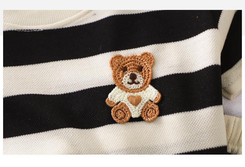 Striped Short-Sleeved Baby Suit – Soft One-Piece for Kids