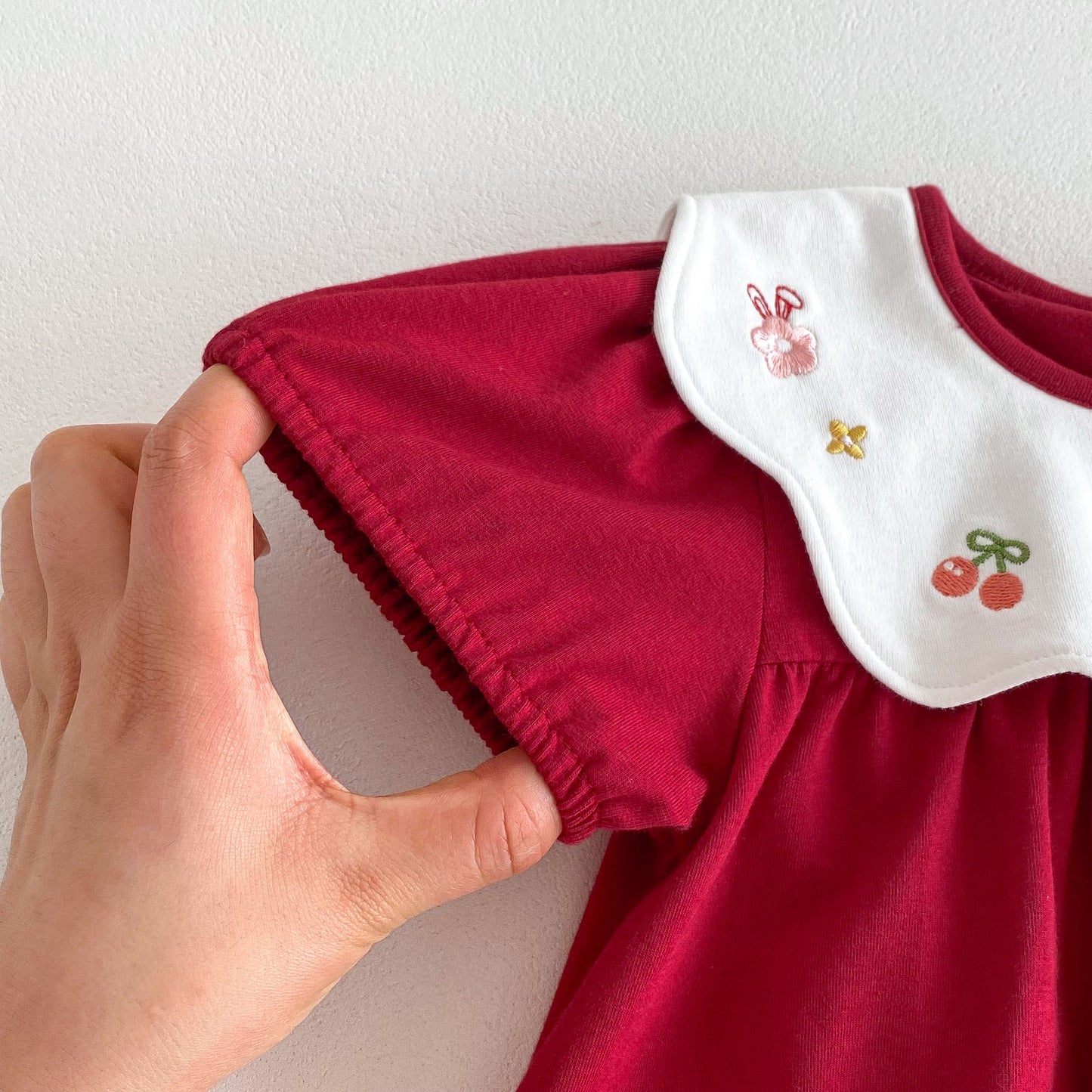 Cotton Summer Baby Girl Wrap Jumpsuit