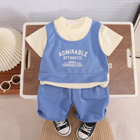 Little Stylist Boys Set short set with short sleeves top