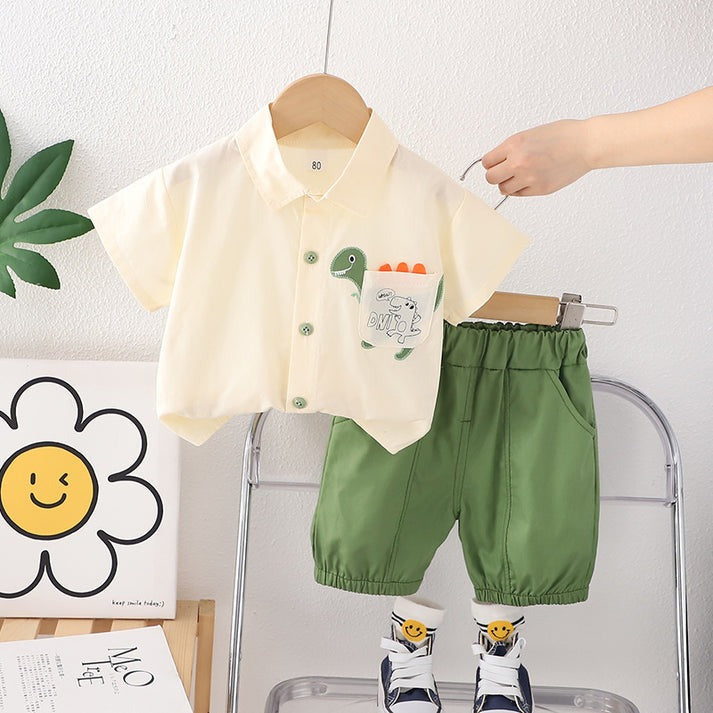 Smart Pocket Shirt and Bottom Set cotton full sleeves