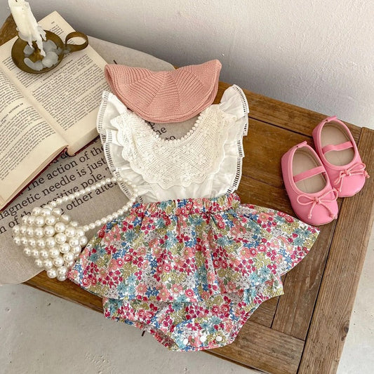 Ruby Posh Baby Girls Romper Dress, sleeveless, exquisite cotton 2-3, 3-4, 4-5