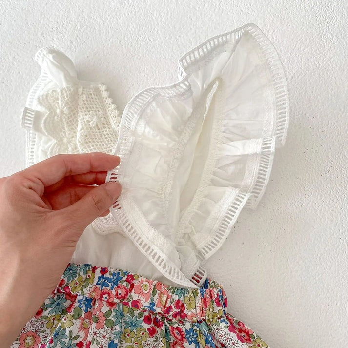 Ruby Posh Baby Girls Romper Dress, sleeveless, exquisite cotton 2-3, 3-4, 4-5