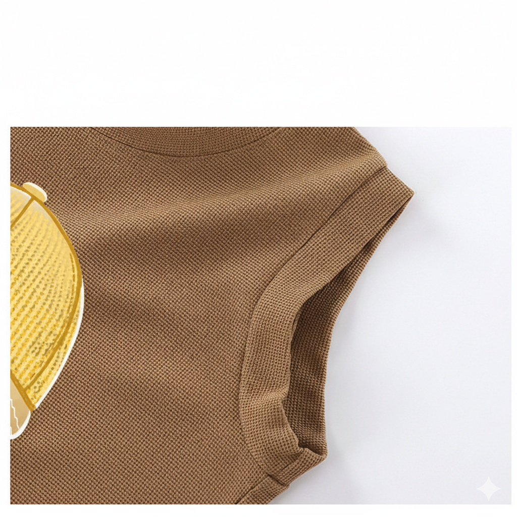 Boys’ Sleeveless Vest Set – 2-Piece Cartoon Shirt and Shorts Outfit