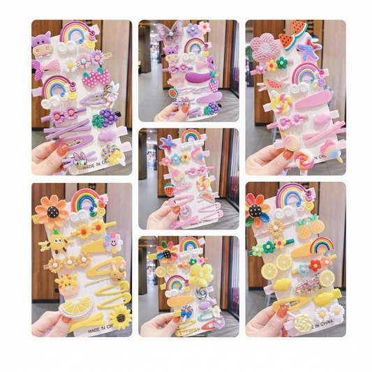 Colorful assorted Hair Clips Set –