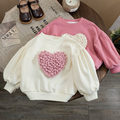 “LOVE” Loose-Fit Fashion Pullover – Long-Sleeved Cotton Top