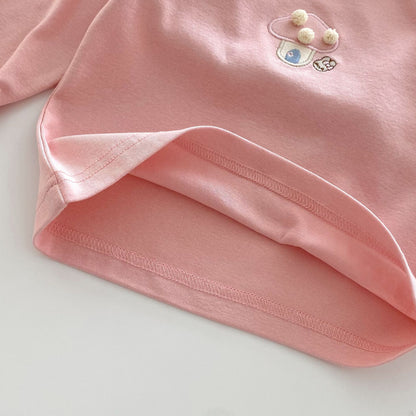 Solid Color Basic T-Shirt – Baby Girl’s Cotton Blend Bottoming Shirt