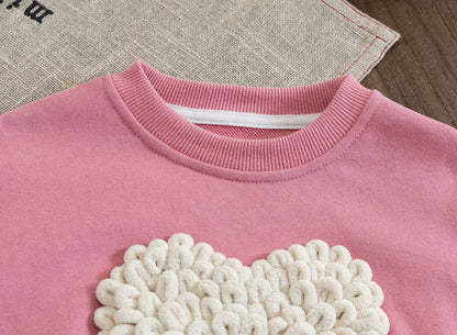 “LOVE” Loose-Fit Fashion Pullover – Long-Sleeved Cotton Top