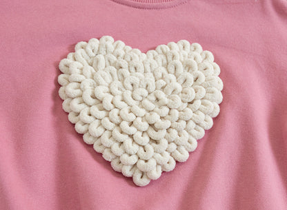 “LOVE” Loose-Fit Fashion Pullover – Long-Sleeved Cotton Top