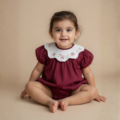 Cotton Summer Baby Girl Wrap Jumpsuit