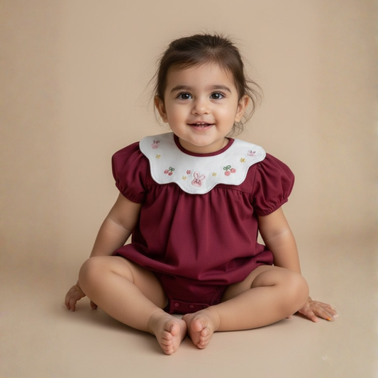 Cotton Summer Baby Girl Wrap Jumpsuit