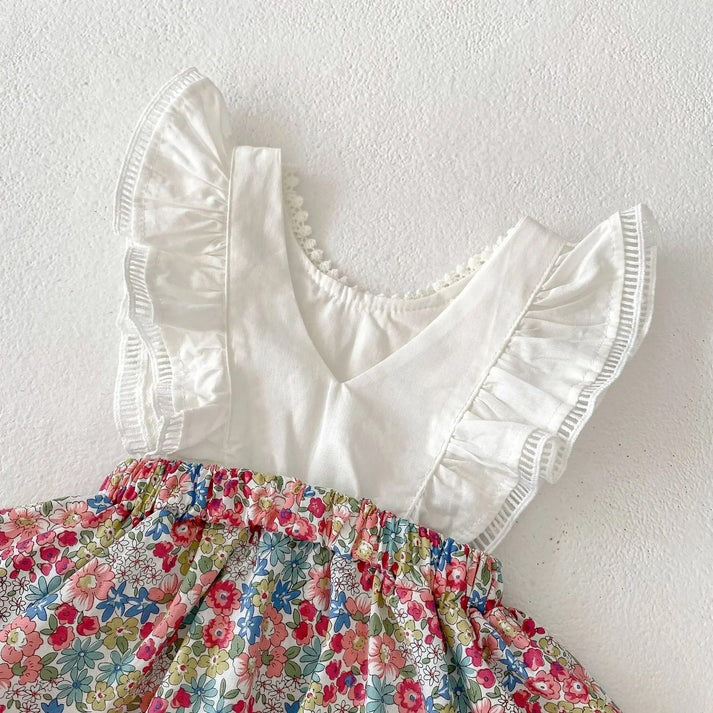 Ruby Posh Baby Girls Romper Dress, sleeveless, exquisite cotton 2-3, 3-4, 4-5