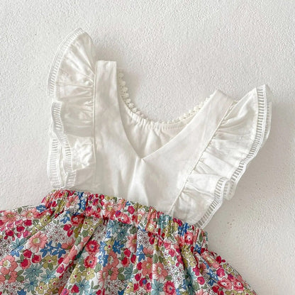 Ruby Posh Baby Girls Romper Dress, sleeveless, exquisite cotton 2-3, 3-4, 4-5