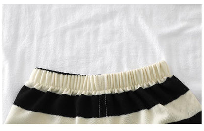 Striped Short-Sleeved Baby Suit – Soft One-Piece for Kids