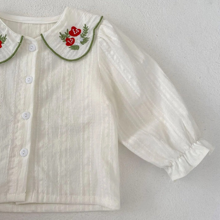 Daisy Dream Baby Girls Two Piece Suspender Set, cotton, full sleeves, very elegant with a collar