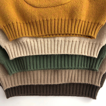 Boys’ Cartoon Knit Sweater – Warm Winter Pullover