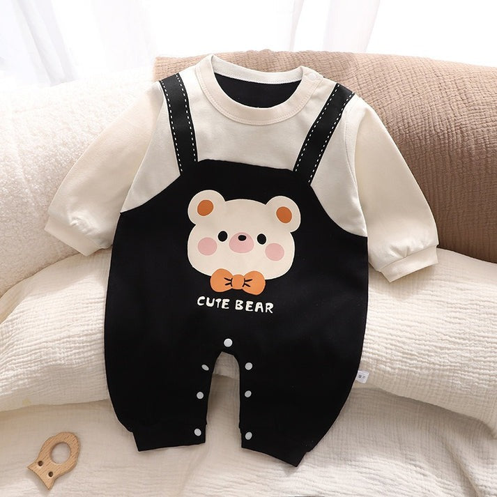 Cute Bear Baby Boys Girls Romper with full sleeves and full length