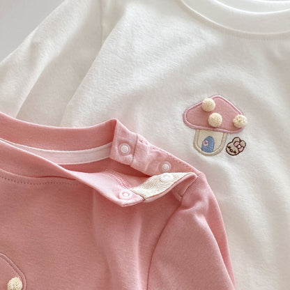 Solid Color Basic T-Shirt – Baby Girl’s Cotton Blend Bottoming Shirt