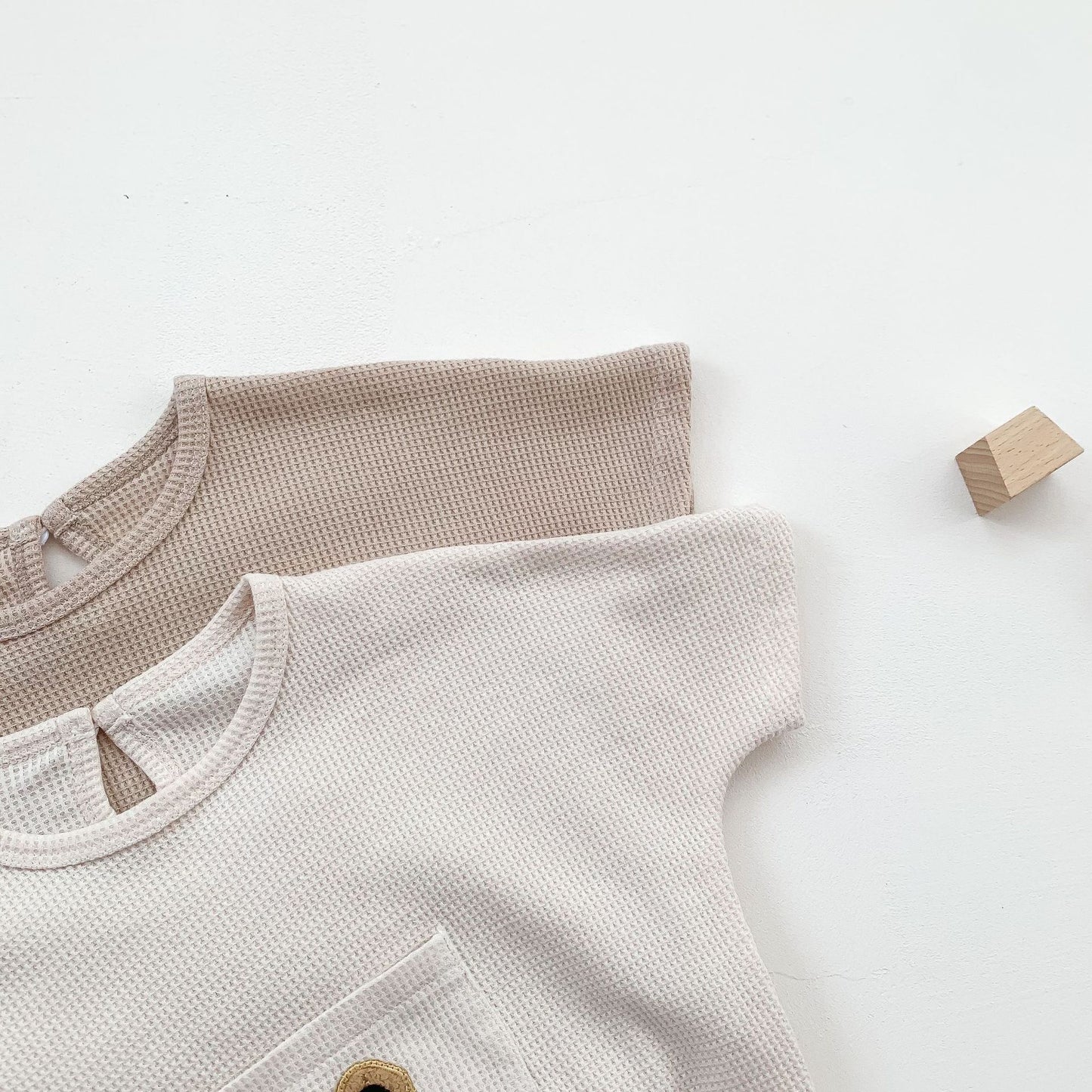 Waffle Infant One-Piece Boys Bear Bodysuit Short Sleeve Romper — Soft, Snuggly & Playful