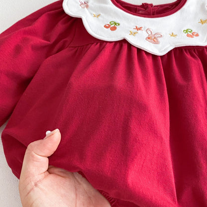 Cotton Summer Baby Girl Wrap Jumpsuit