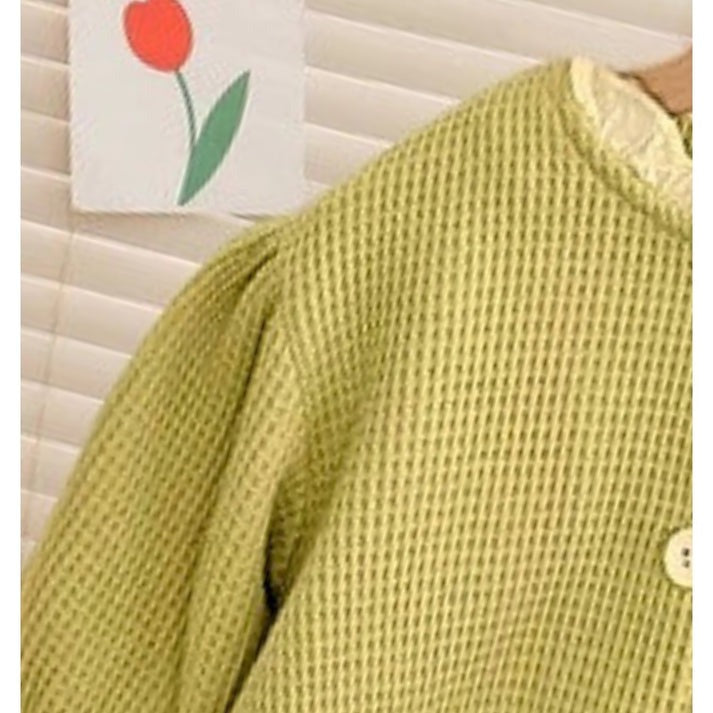 Fancy Balloon Sleeved Floral Girls Top, cotton, and great for spring weather