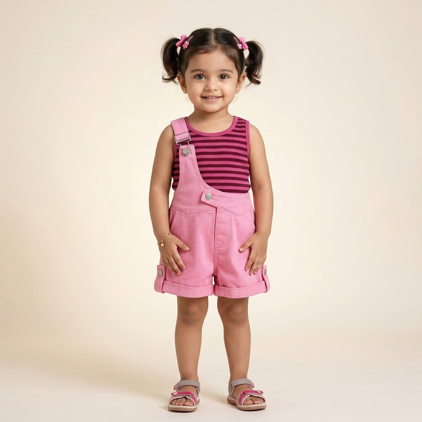 Classy Jumpsuit Style Girls Two-Piece Set