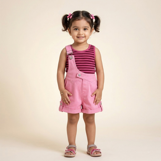 Classy Jumpsuit Style Girls Two-Piece Set