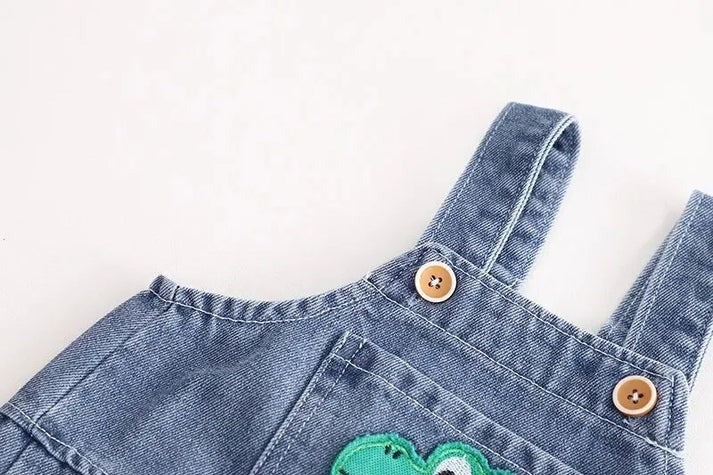 Cozy Denim Boys and Girls Jumpsuit with Hoodie, cotton t-shirt, and denim dungaree