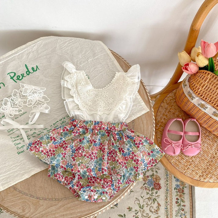 Ruby Posh Baby Girls Romper Dress, sleeveless, exquisite cotton 2-3, 3-4, 4-5