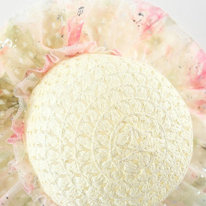 Inaya Baby Girls Pastel Flair Dress with Hat with cotton liner and princess flair