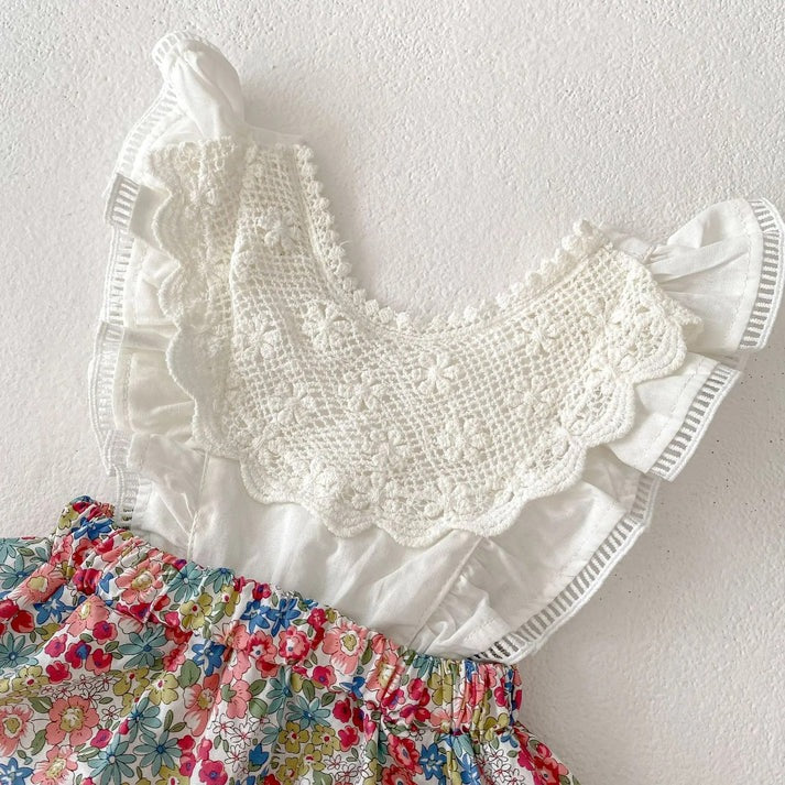 Ruby Posh Baby Girls Romper Dress, sleeveless, exquisite cotton 2-3, 3-4, 4-5