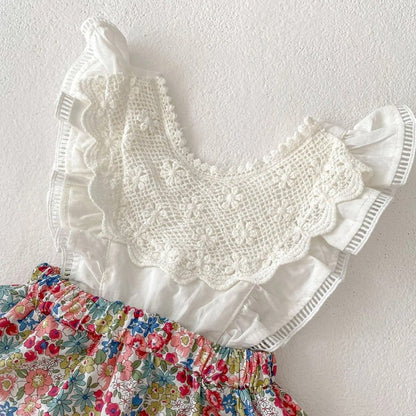 Ruby Posh Baby Girls Romper Dress, sleeveless, exquisite cotton 2-3, 3-4, 4-5