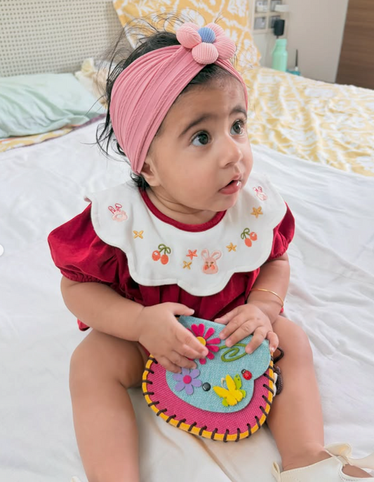 Cotton Summer Baby Girl Wrap Jumpsuit