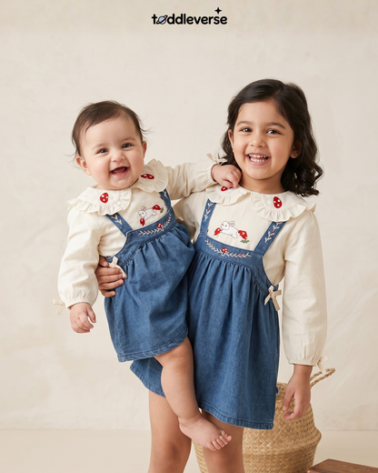 Girls Valentina Embroidered 2 Piece Dress