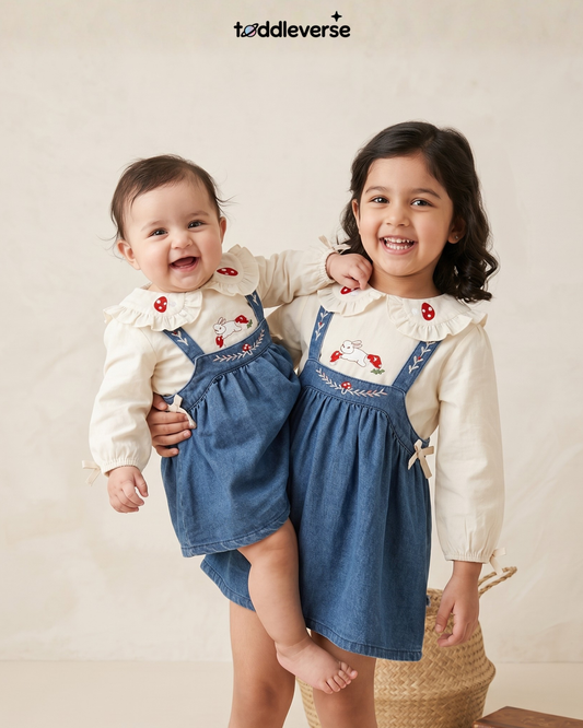 Girls Valentina Embroidered 2 Piece Dress