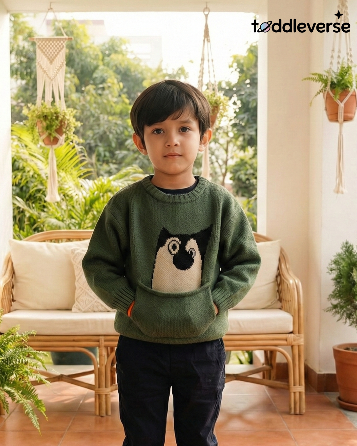 Boys' Peek-a-Boo Pocket Knit Pullover