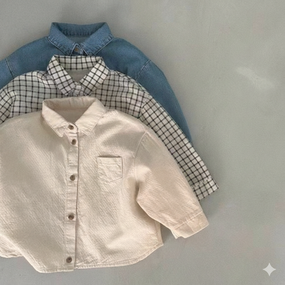 Workwear Chest Pocket Shirt with Lapel