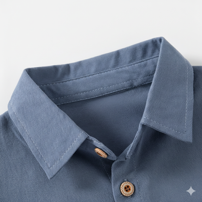 Long Sleeve Cotton Shirt with Lapel Collar – Boys’ Smart Casual Top