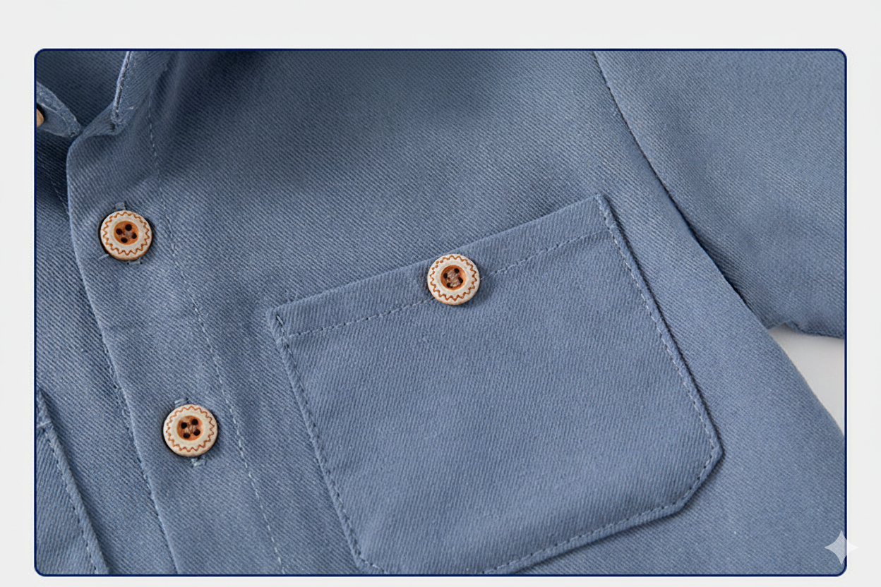 Long Sleeve Cotton Shirt with Lapel Collar – Boys’ Smart Casual Top