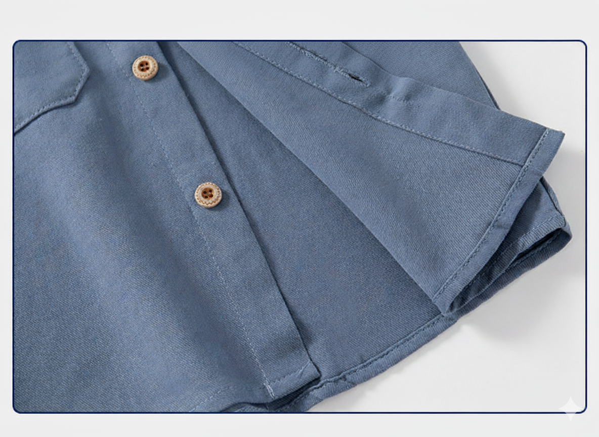 Long Sleeve Cotton Shirt with Lapel Collar – Boys’ Smart Casual Top