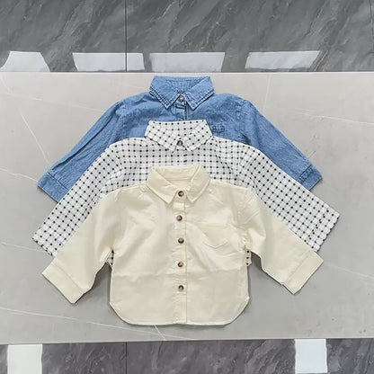 Workwear Chest Pocket Shirt with Lapel