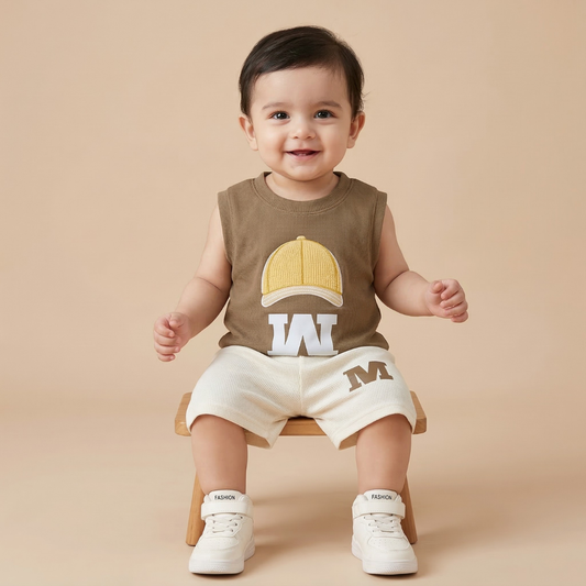 Boy Sleeveless Vest Set